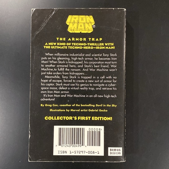 Iron Man: The Armor Trap by Greg Cox - Vintage Paperback Novel - Picture 2 of 14